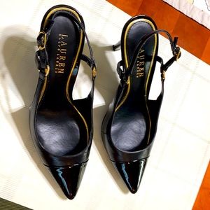 7 1/2 Ralph Lauren black heels